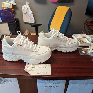 Apex White Athletic Shoes for Women